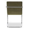 Pedro Dining Chair Green Mohair Set Of Two, by Moe's Home, 21.7" width x 33.5" height x 23" depth thumbnail 5