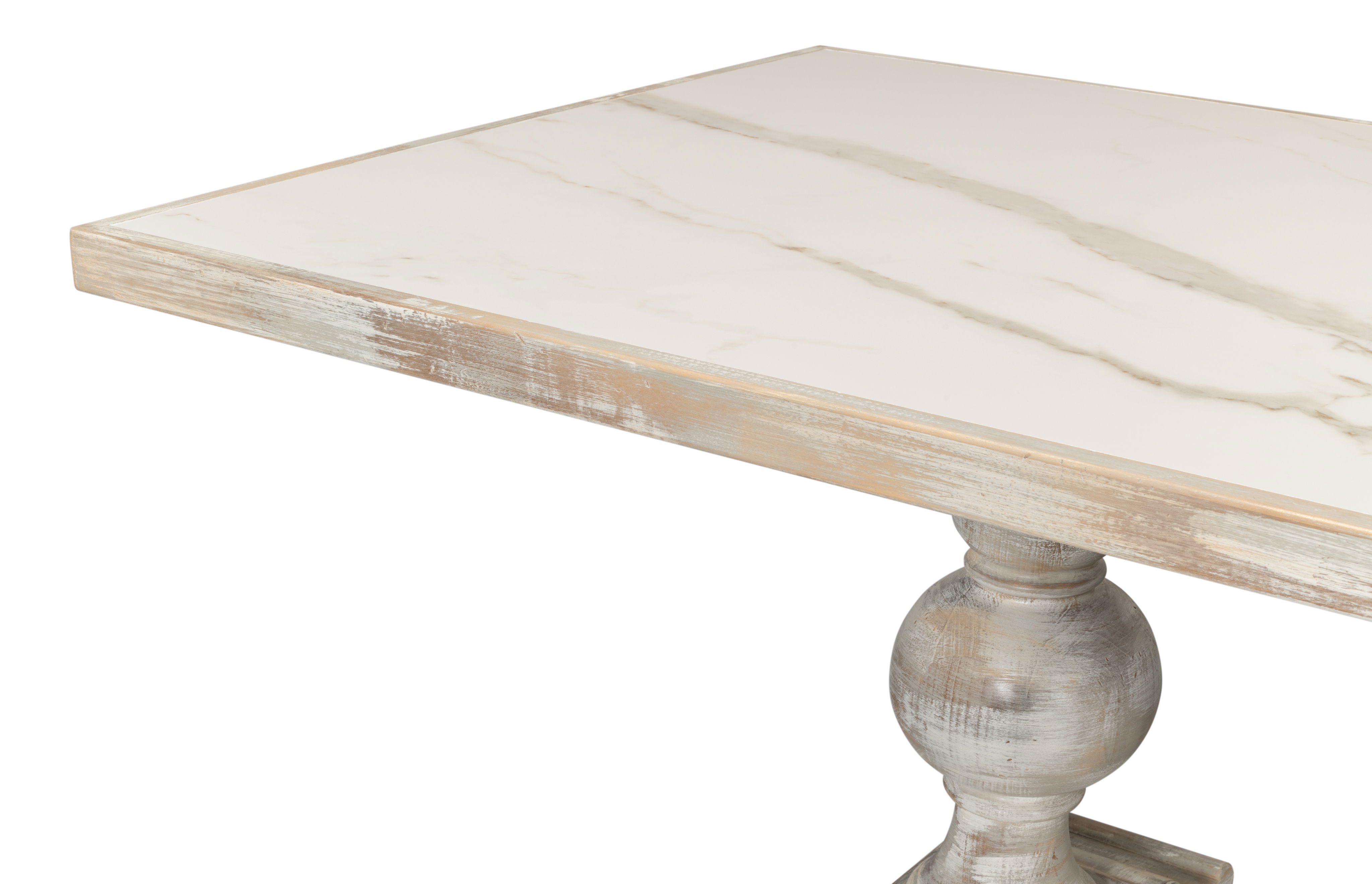Small 81' Dining Table, As Shown, by Sarreid, 81" length x 40" width x 30" height View 5
