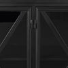 Poppy I 79x16 Black Metal With  Glass Door Sideboard, Sideboards & Buffet by Mercana, 79" length x 16" width x 33" height thumbnail 10