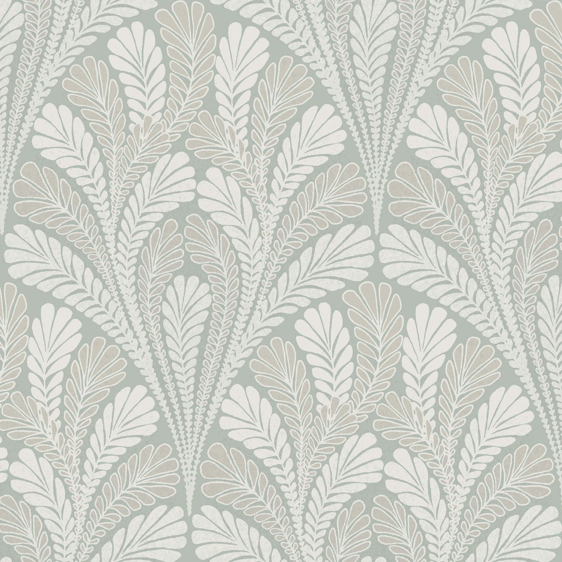 Shell Damask Green Wallpaper, by York Wall, 33' length x 1'8.5" width x 0.02" depth View 1