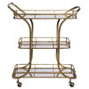 Stassi Gold Serving Cart, Furniture by Uttermost, 31.5" width x 37.12" height x 15.25" depth thumbnail 1