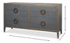 Gabriella Chest Of Drawers, Quiet Shade, Cabinets & Chest by Sarreid, 76" length x 22" width x 40" height thumbnail 13