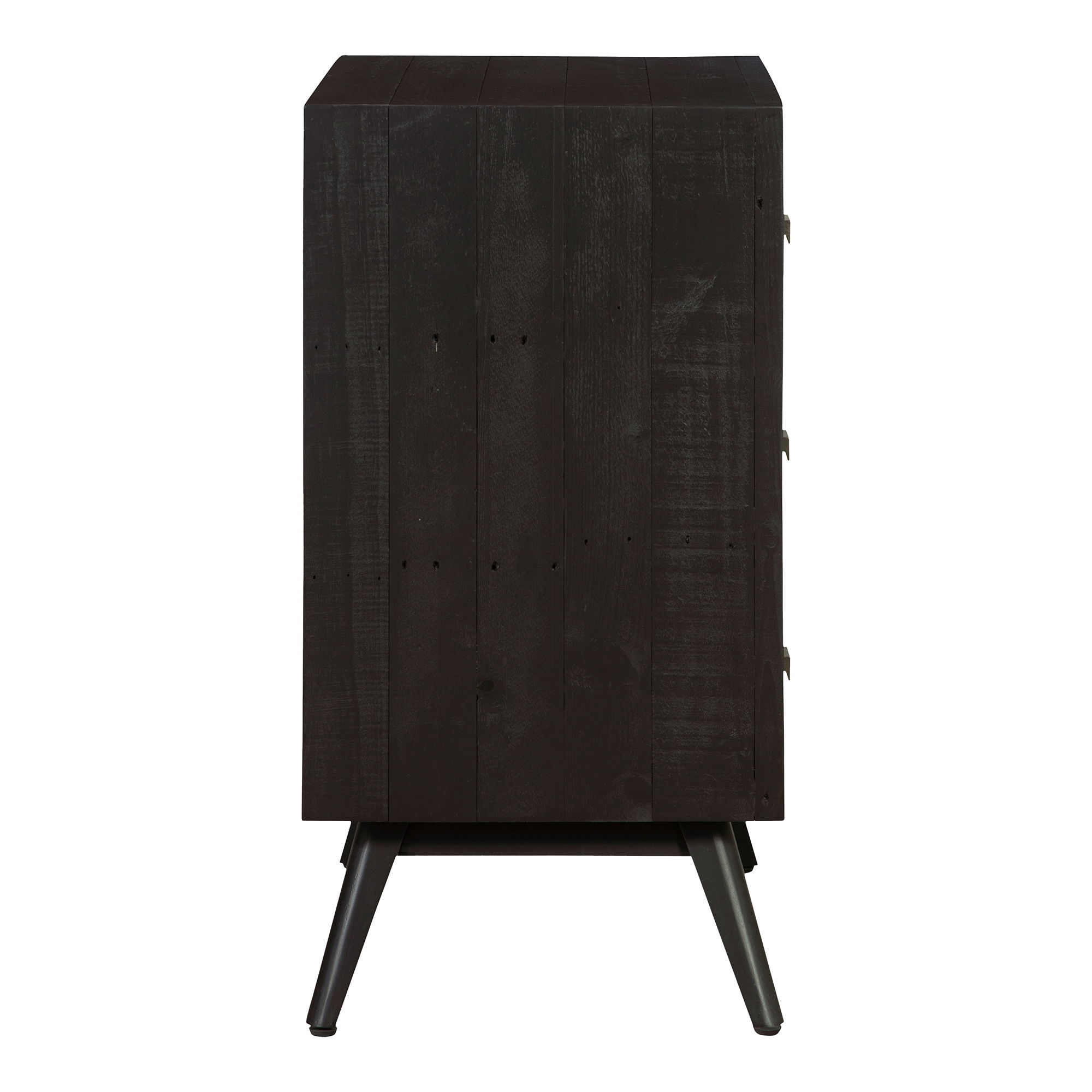 Nova 3 Drawer Nightstand Black large image 