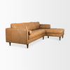 Svend 111.4L x 68.0W x 33.9H Tan Leather Right Chaise Sectional Sofa thumbnail 6