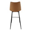 Alibi Barstool Tan - Set Of Two, Counter & Bar Stool by Moe's Home, 17.7" width x 41.5" height x 20" depth thumbnail 6