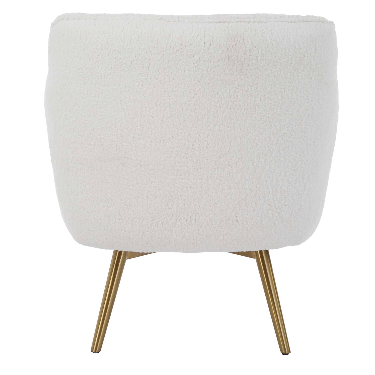 Oasis White Swivel Chair, Accent Chair by Uttermost, 29.5" width x 32" height x 33.5" depth View 8