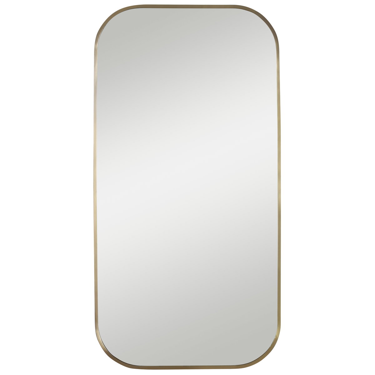 Taft Plated Brass Mirror, by Uttermost, 21" width x 41" height x 0.75" depth View 1