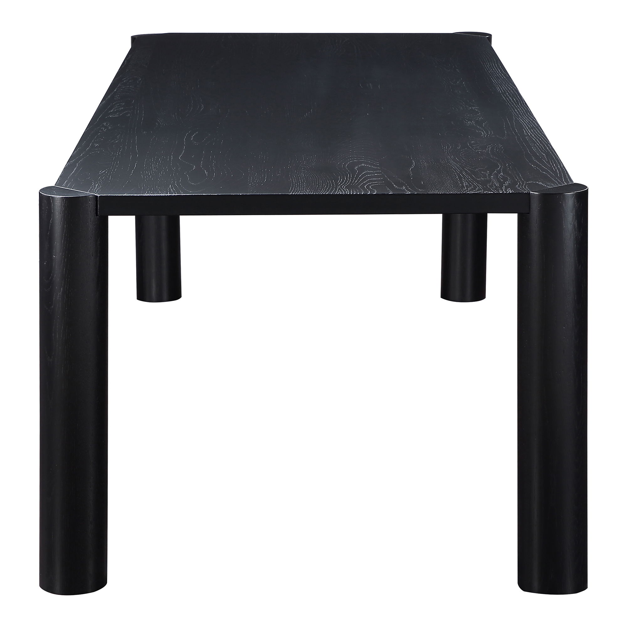 Post Large Dining Table Black, by Moe's Home, 96" width x 29" height x 39" depth View 3