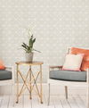 Double Diamonds Off White Peel & Stick Wallpaper, by York Wall, 20' length x 2'3" width x 0.02" depth thumbnail 2