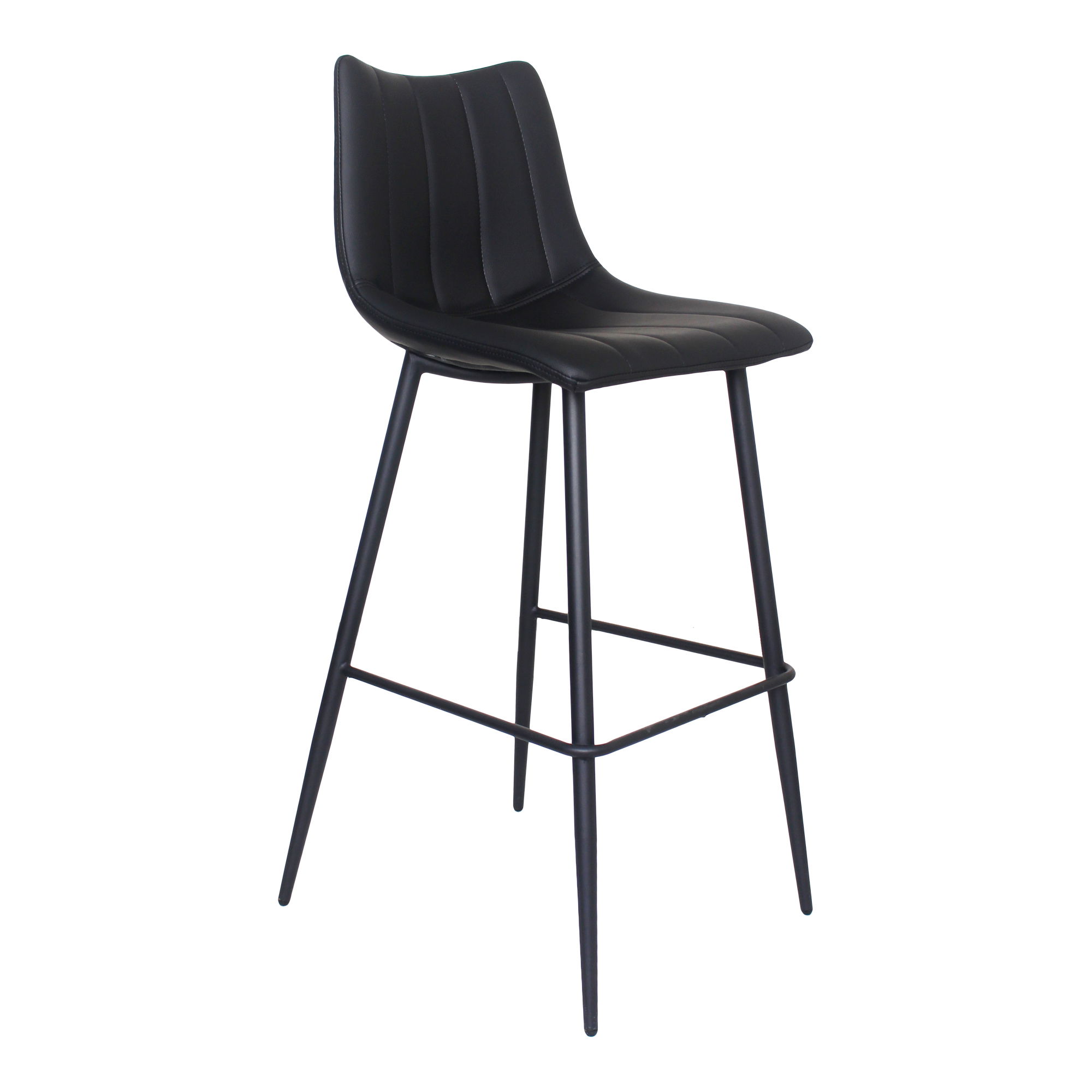 Alibi Barstool Matte Black - Set Of Two, Counter & Bar Stool by Moe's Home, 17.7" width x 41.5" height x 20" depth View 4