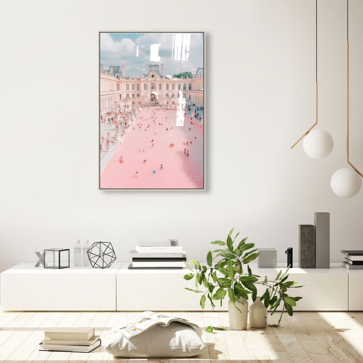 Pink Pool (Resin), Art by Oliver Gal,  24x36 View 3