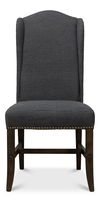 Black High Back Dining Chair, by Sarreid, 21" length x 26" width x 46" height thumbnail 2