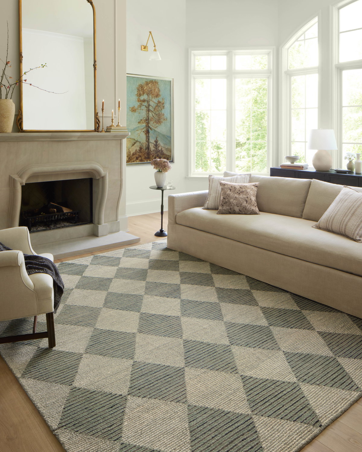 Chris Loves Julia x Loloi Francis Rug, 1'6" length x 1'6" width View 2