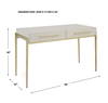 Jewel Modern White Desk, by Uttermost, 48" width x 30" height x 22" depth thumbnail 3