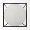 Austen 20L x 20W x 22H Round White Marble Top with Black Metal Frame Side Table, Side & End Table by Mercana, 20" length x 20" width x 22" height thumbnail 7