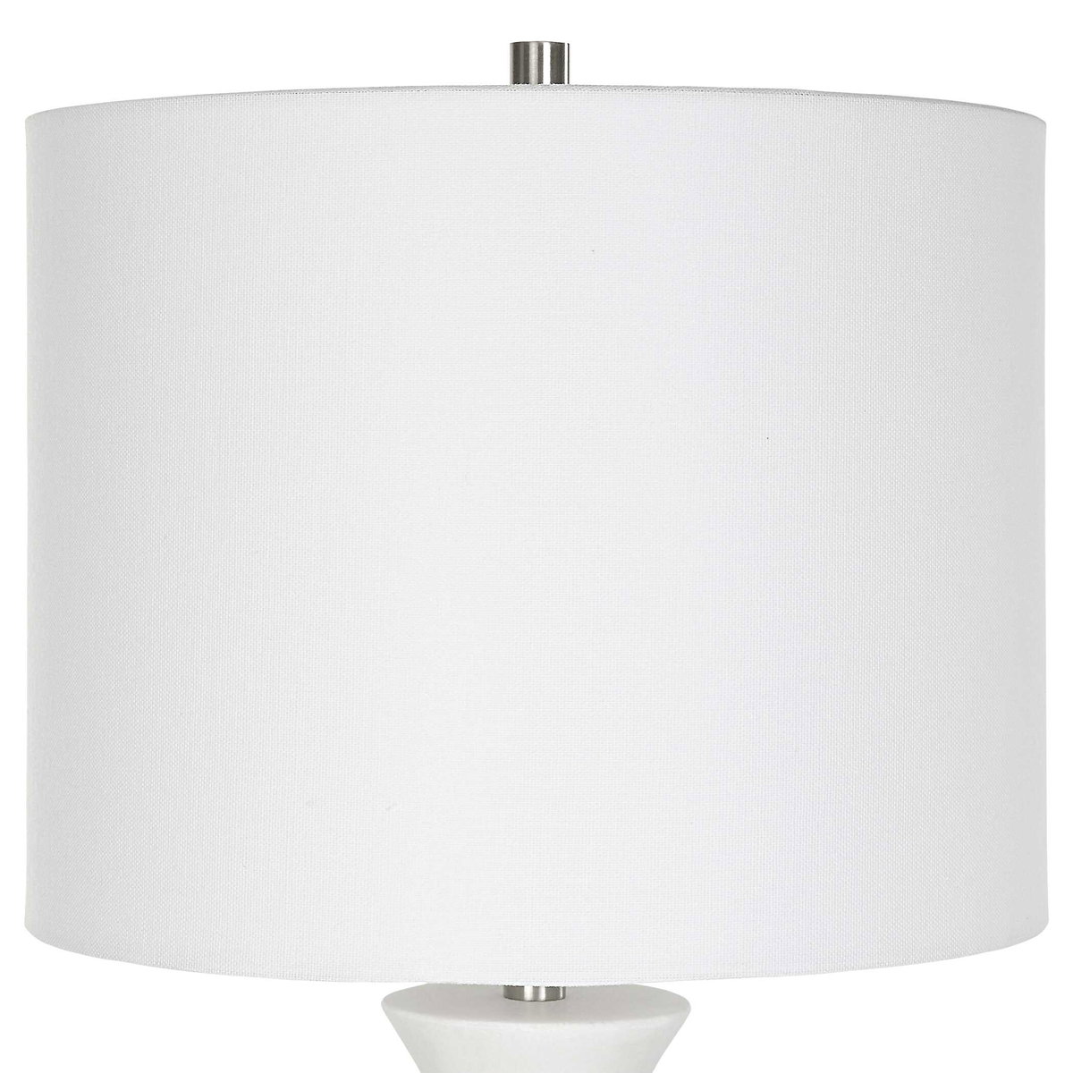 Fountain White Marble Buffet Lamp, Table Lamp by Uttermost, 12" width x 34" height x 12" depth View 6