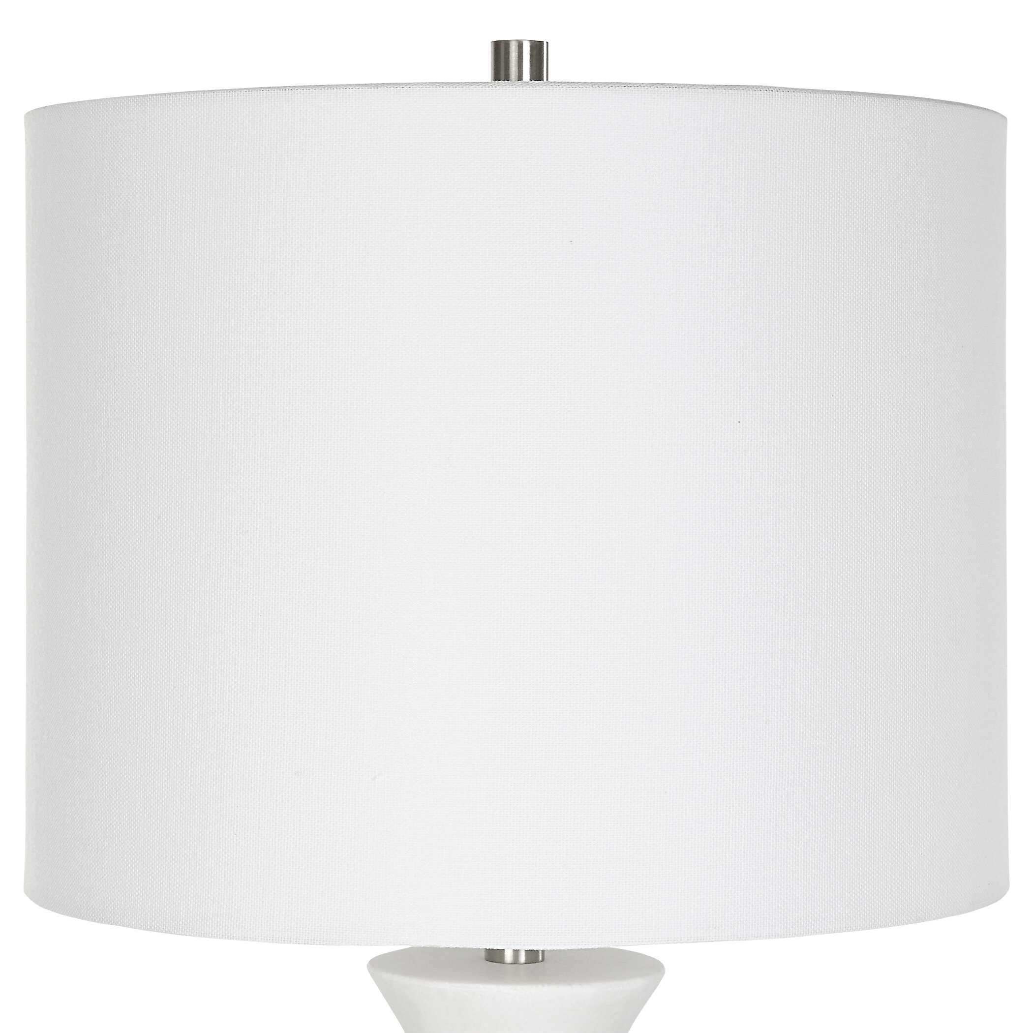 Fountain White Marble Buffet Lamp, by Uttermost, 12" width x 34" height x 12" depth View 6