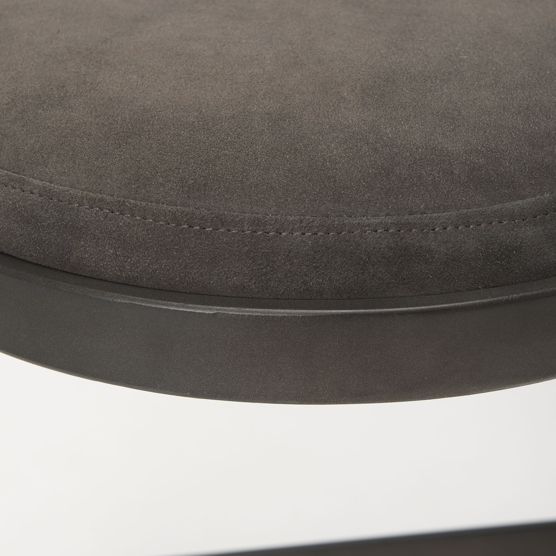 Tyson 17L x 18W x 28H Brown/Gray Suede with Metal Frame Counter Stool large image 