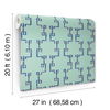 Bamboozled Sky Blue Peel & Stick Wallpaper thumbnail 13