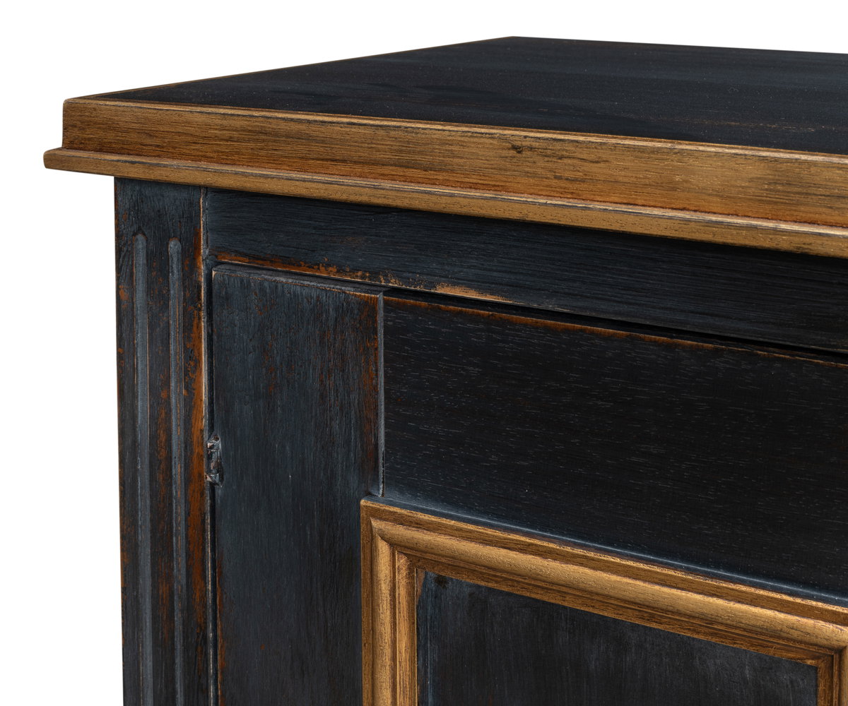 Louis Xvi Buffet Powder Black W/Gold, by Sarreid, 1'6" length x 5' width x 2'10" height View 8