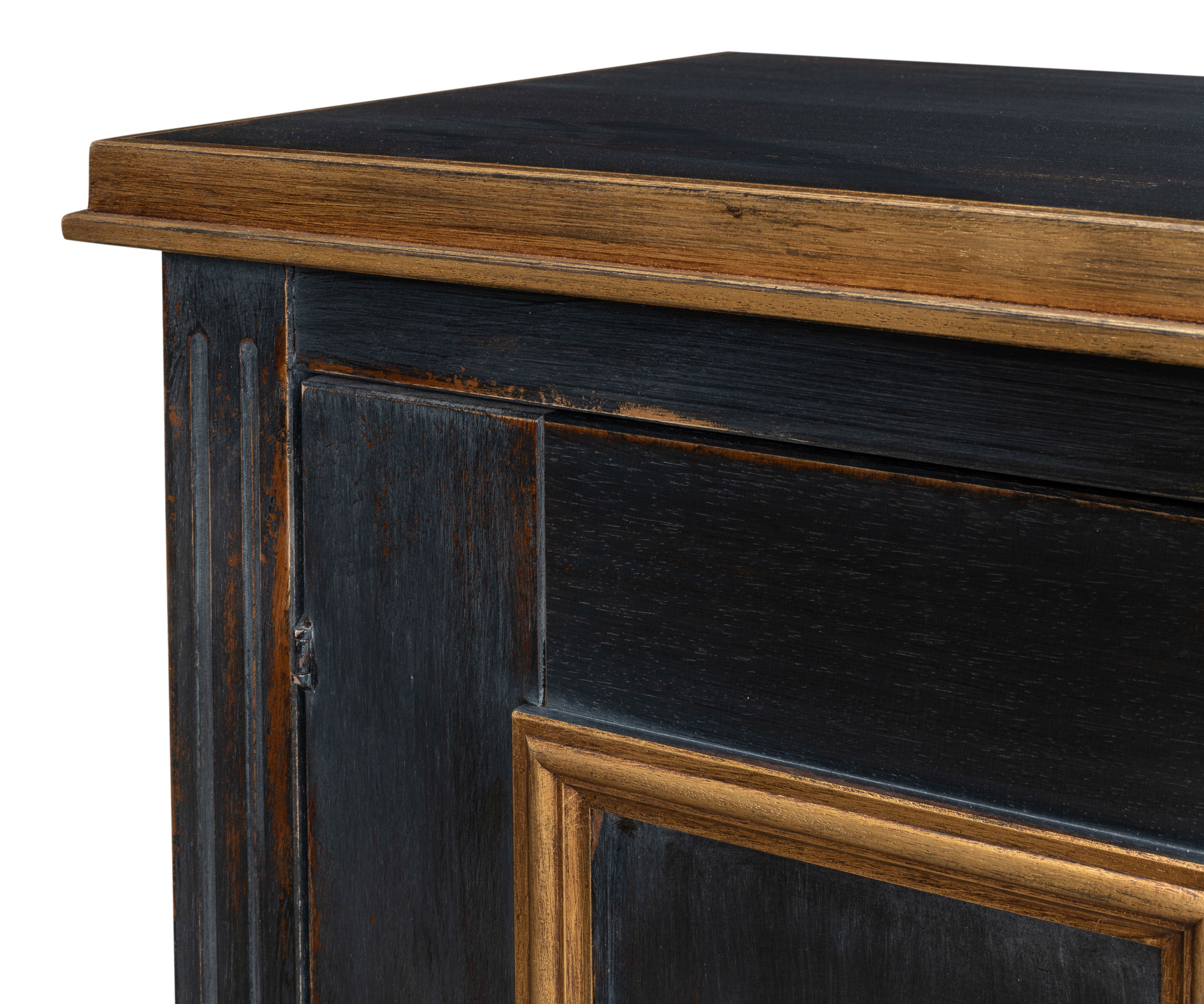 *Louis Xvi Buffet,Powder Black W/Gold, Cabinets & Sideboard by Sarreid, 60" length x 18" width x 34" height View 8