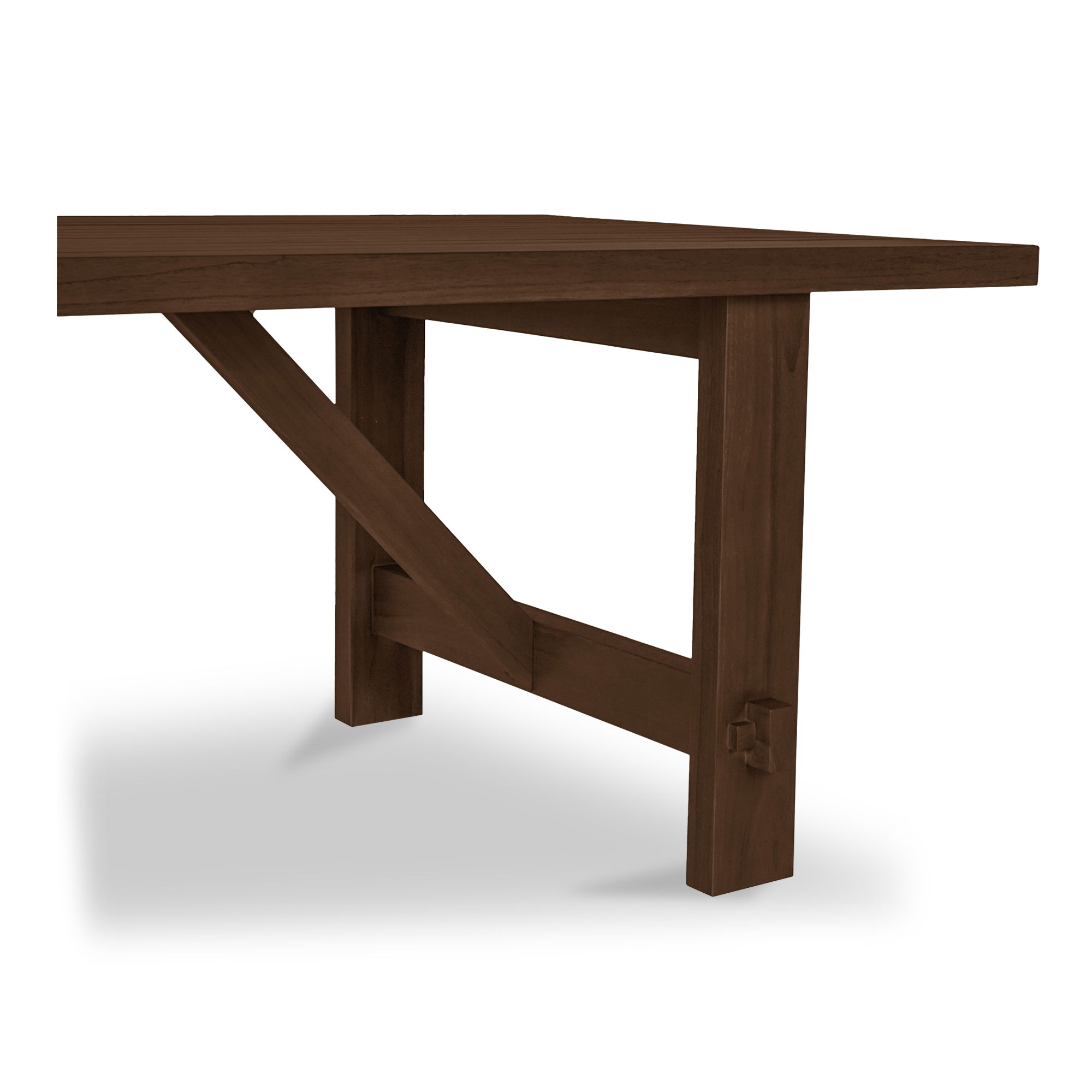 Esmond Outdoor Dining Table Brown, Outdoor Table by Moe's Home, 8'1.99" width x 2'6.24" height x 3'6.01" depth View 5