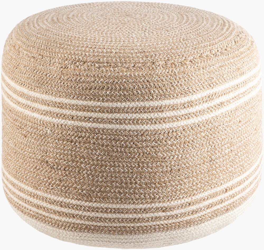 Frankfurt Pouf, Ottoman by Surya, 18" width x 14" height