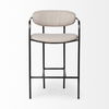 Parker II Beige Fabric Seat Gun Metal Grey Metal Counter Stool thumbnail 3