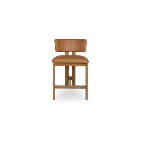 Morel Counter Stool Brown Leather