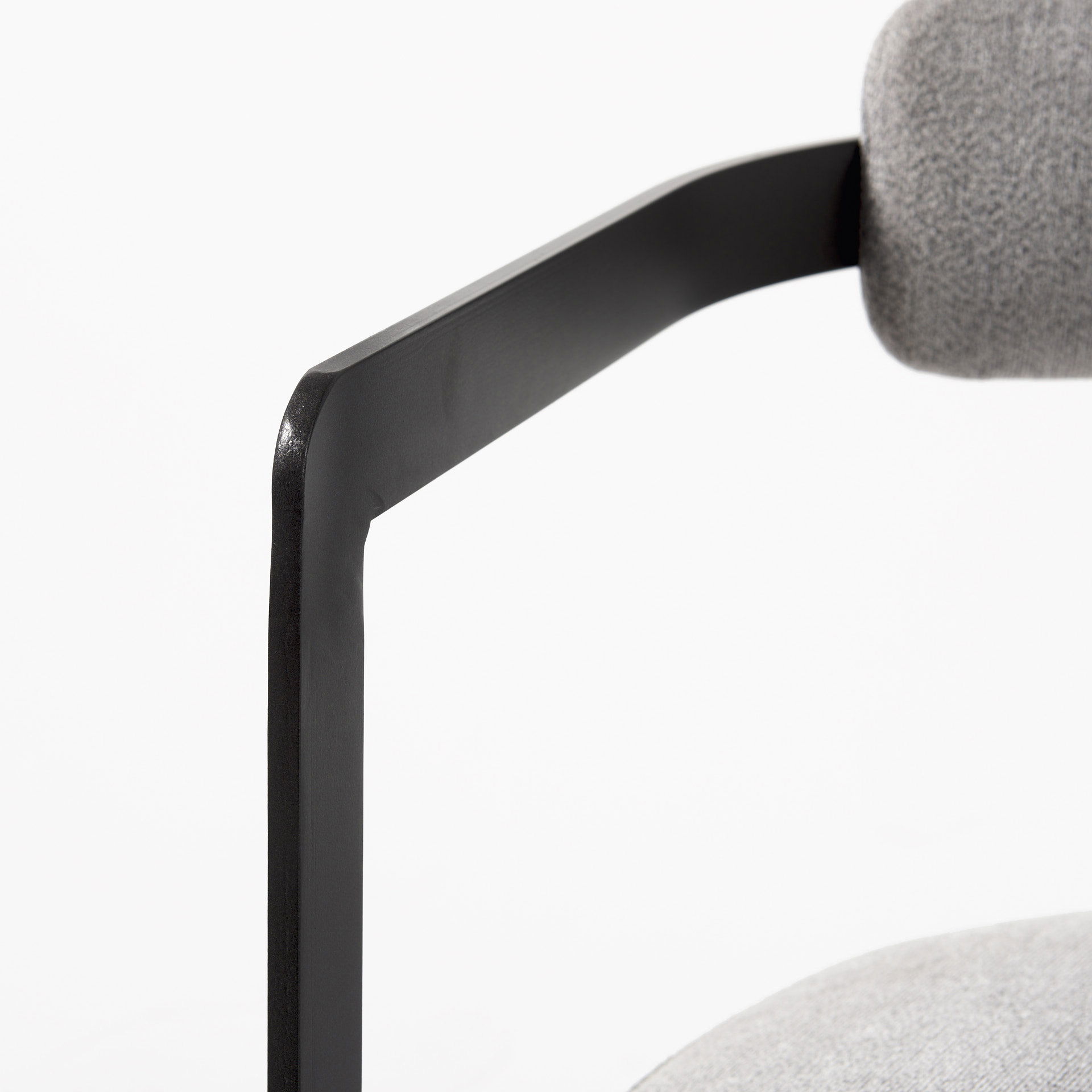 Hollyfield 20.5 x 21.3 x 29.5 Gray Fabric Seat with Gray Iron Frame Dining Chair large image 