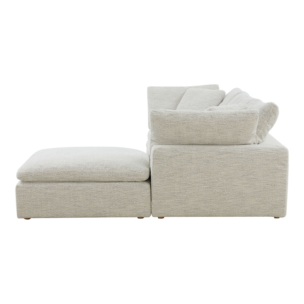 Clay Lounge Modular Sectional Coastside Sand, Sectional Sofa by Moe's Home, 133.5" width x 32" height x 89" depth View 5
