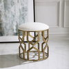 Trellis Geometric Accent Stool, Low Stool by Uttermost, 18" width x 20.5" height x 18" depth thumbnail 2