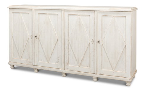 Beecher Sideboard W/4 Doors  Whitewash