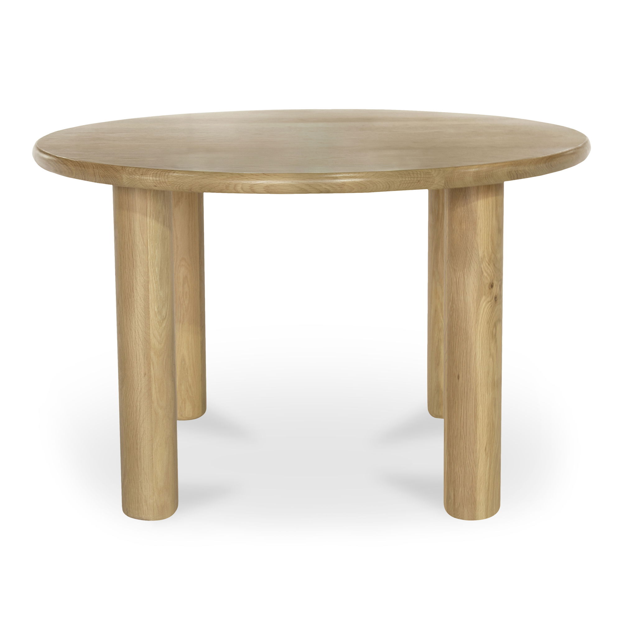 Milo Round Dining Table Oak, by Moe's Home, 48" width x 29.5" height x 48" depth View 1