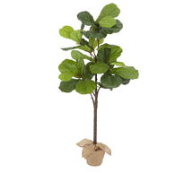 Online Designer Bedroom Faux Potted Fiddle Leaf Fig Tree, Large - 6.9ft