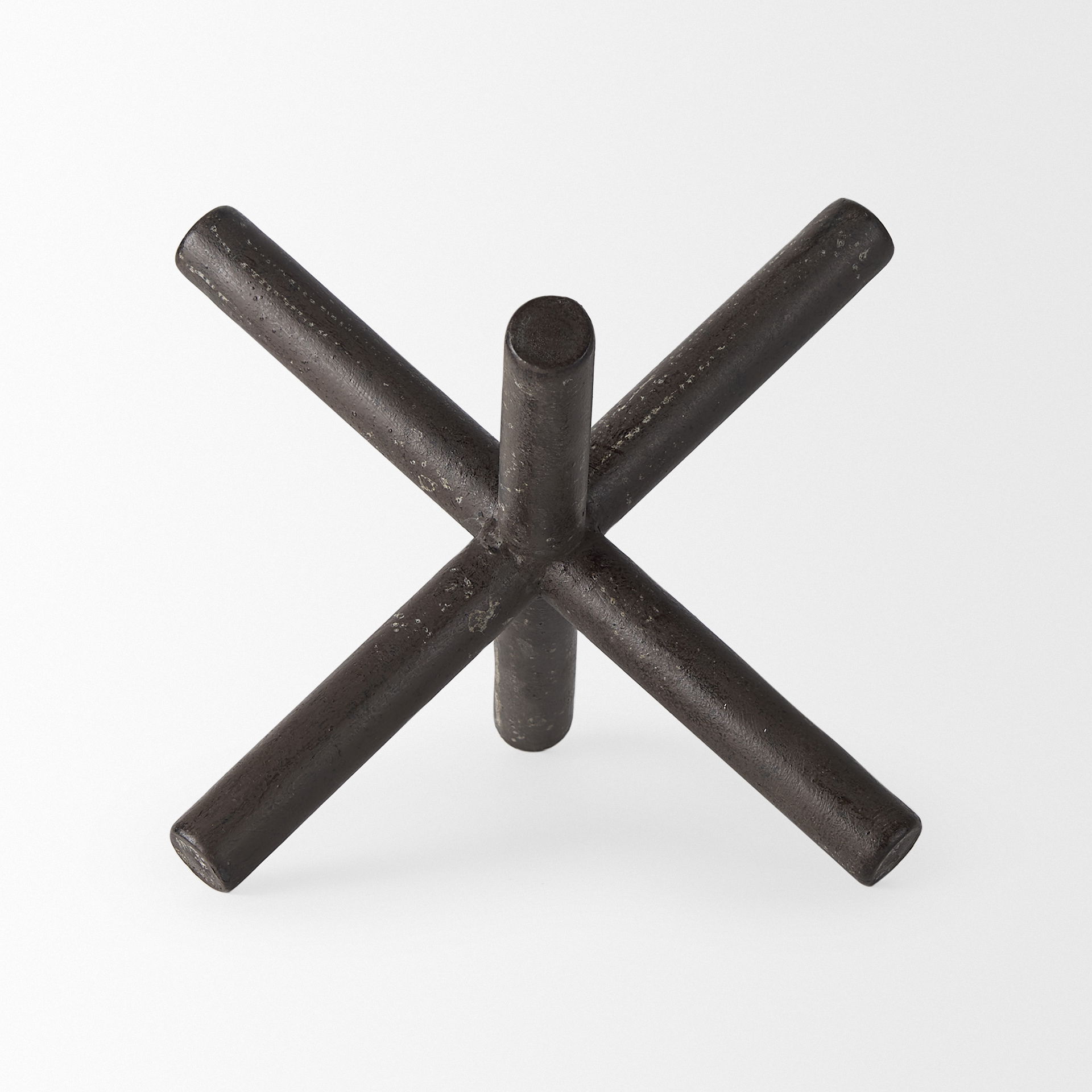 Astericks II (Medium) 8L x 7W Brown Metal Decor Object, Decorative Object by Mercana, 8.07" length x 7.28" width x 6.3" height View 3