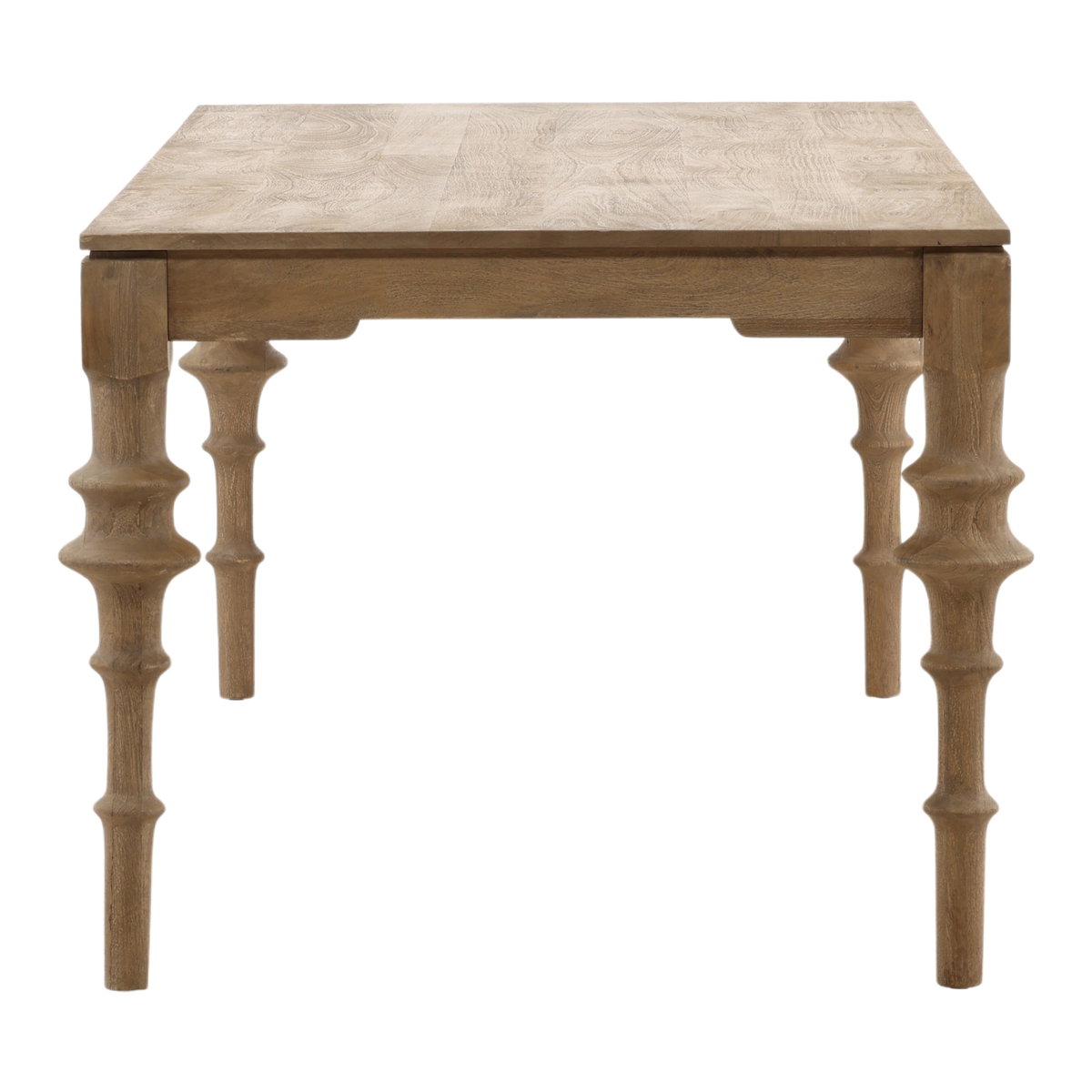 Savin Dining Table Natural, by Dovetail, 78" width x 30" height x 36" depth View 3