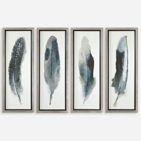 Feathered Beauty Prints Set/4