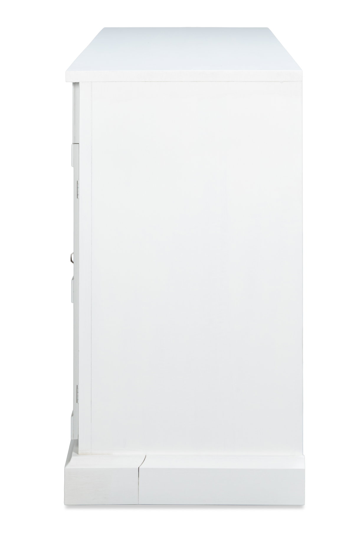 Center Media Base  Cortina White, by Sarreid, 1'8" length x 5'2" width x 3'1" height View 4