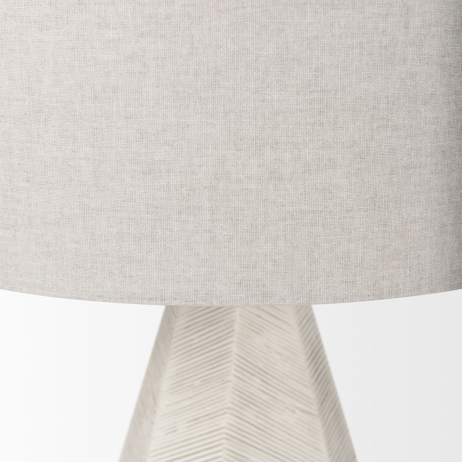 Piven White with Antiqued Wash Textured Ceramic Table Lamp, by Mercana, 18" length x 18" width x 29.5" height View 7