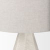 Piven White with Antiqued Wash Textured Ceramic Table Lamp, by Mercana, 18" length x 18" width x 29.5" height thumbnail 7