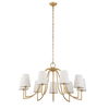 Seville 9 Light Gold Chandelier, Ceiling Light by Uttermost, 21.62" height x 42" diameter thumbnail 7