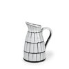 Lome Small White/Black Ceramic Jug, Decorative Jar by Mercana, 7.7" length x 5.9" width x 10" height thumbnail 1