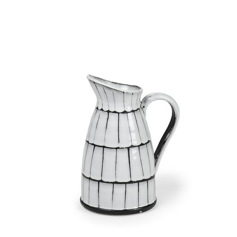 Lome Small White/Black Ceramic Jug