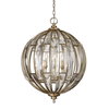 Vicentina 6 Light Sphere Pendant, by Uttermost, 2'4.75" height x 1'10" diameter thumbnail 1