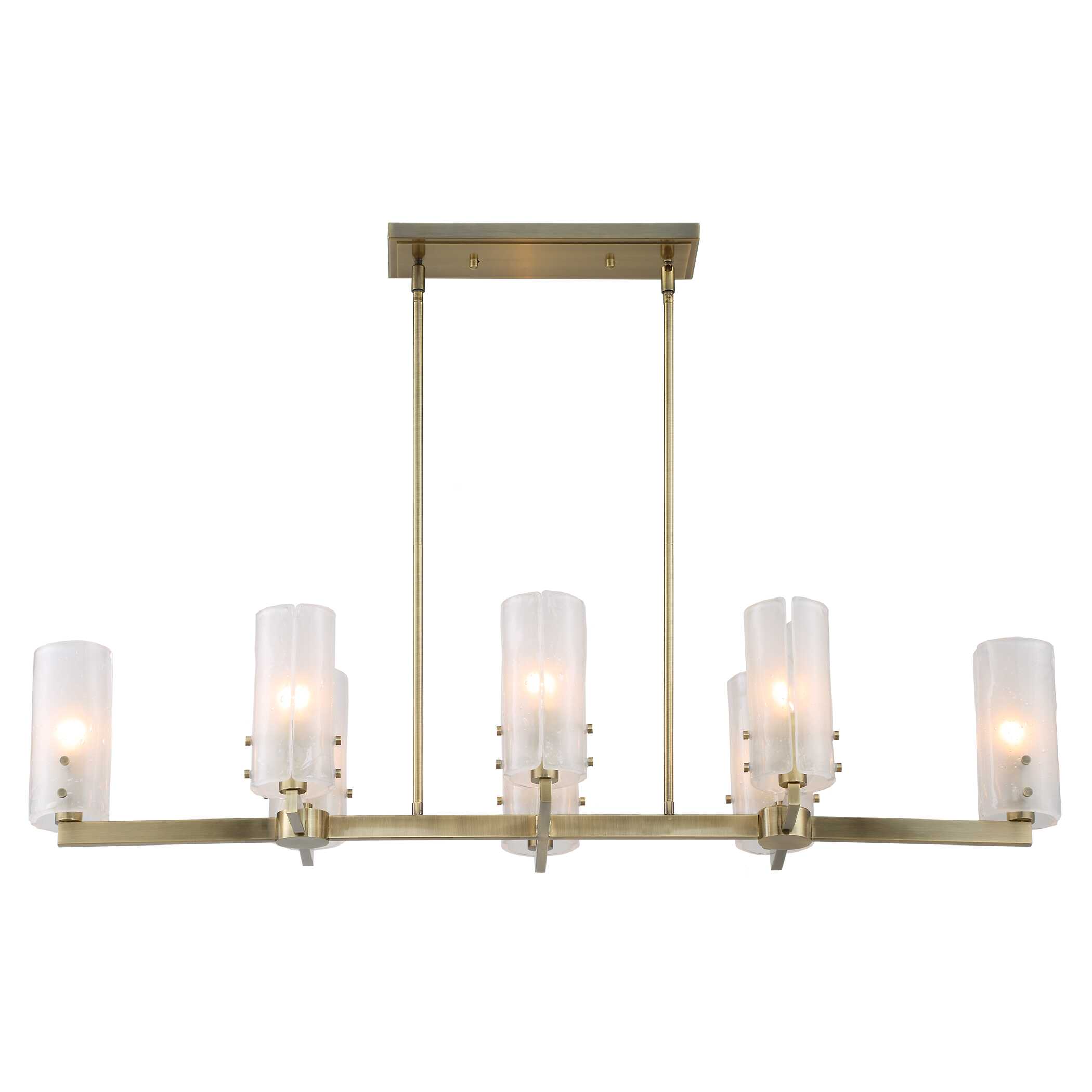 Mistie 8 Light Linear Chandelier, Ceiling Light by Uttermost, 45" width x 9" height x 14.5" depth View 7