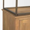 Baron 4-Door Light Brown Wood with Gunmetal Open Shelving Unit, Shelving & Bookcase by Mercana, 81.75" length x 19" width x 90" height thumbnail 14