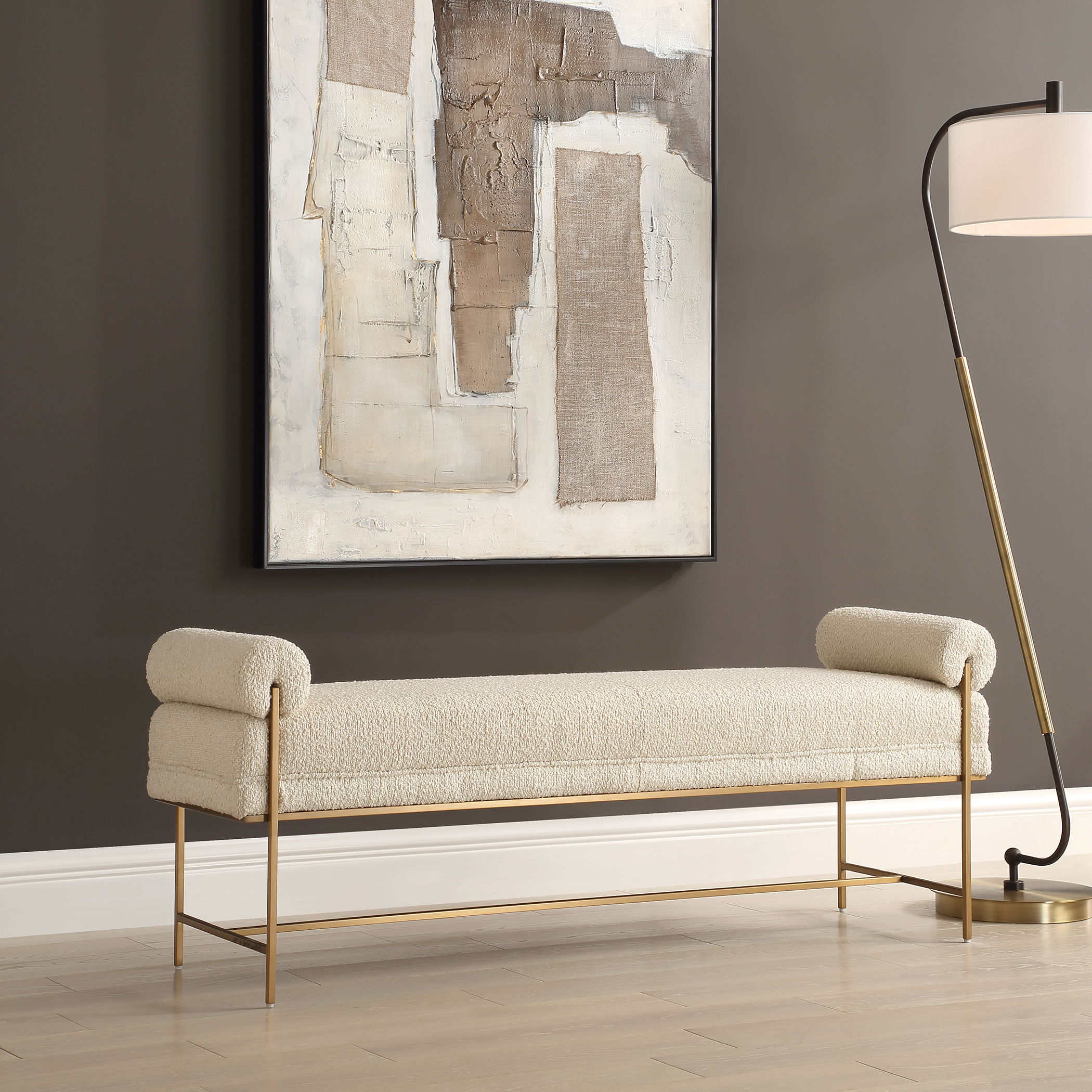 Bolster Pearl White Bench large image 