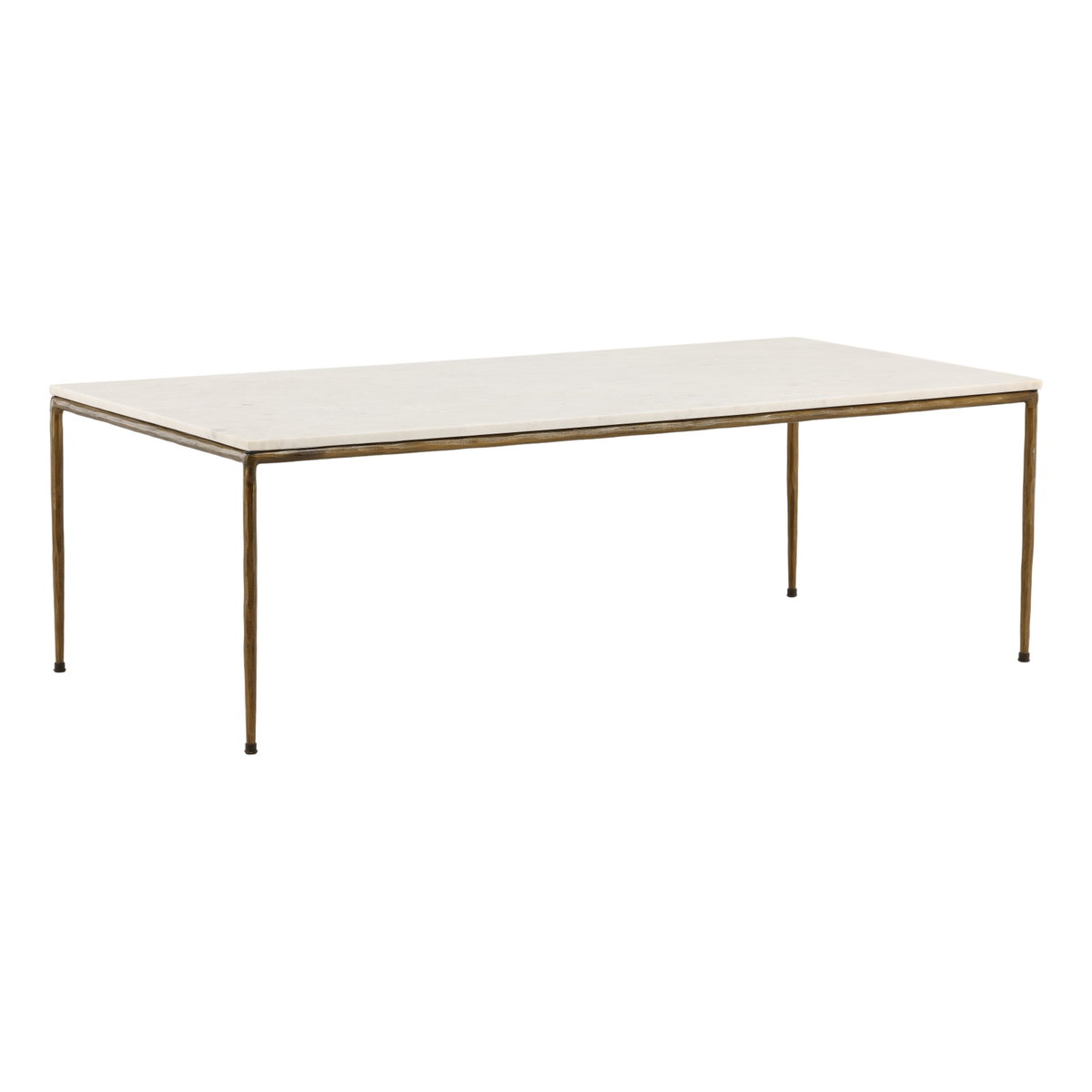 Perugia Coffee Table White, by Dovetail, 55" width x 18" height x 28" depth View 1
