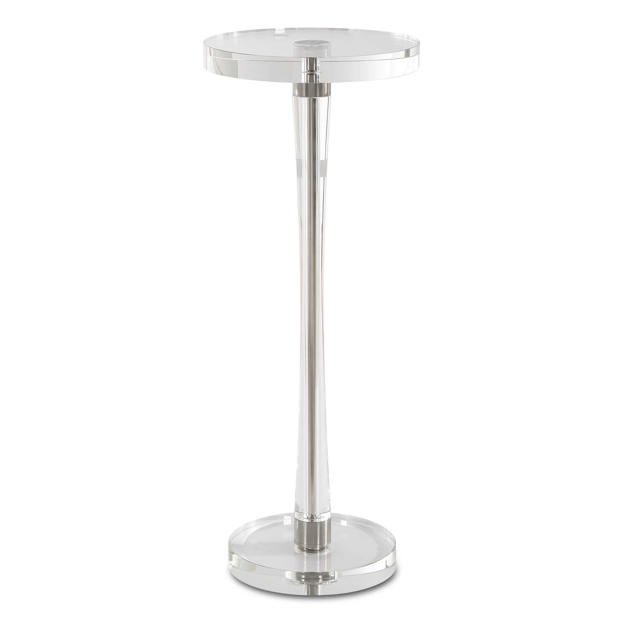 Pria Crystal Drink Table, Furniture by Uttermost, 8.62" width x 22" height x 8.62" depth View 1